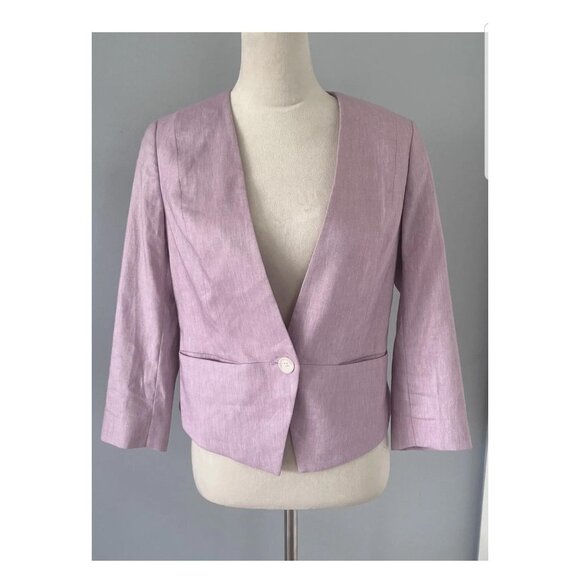 Express Lavender Purple Single Button Blazer Jacket Women's Size 8 - Picture 2 of 7